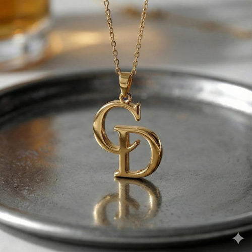 personalized two initial necklace My Keepsake Story