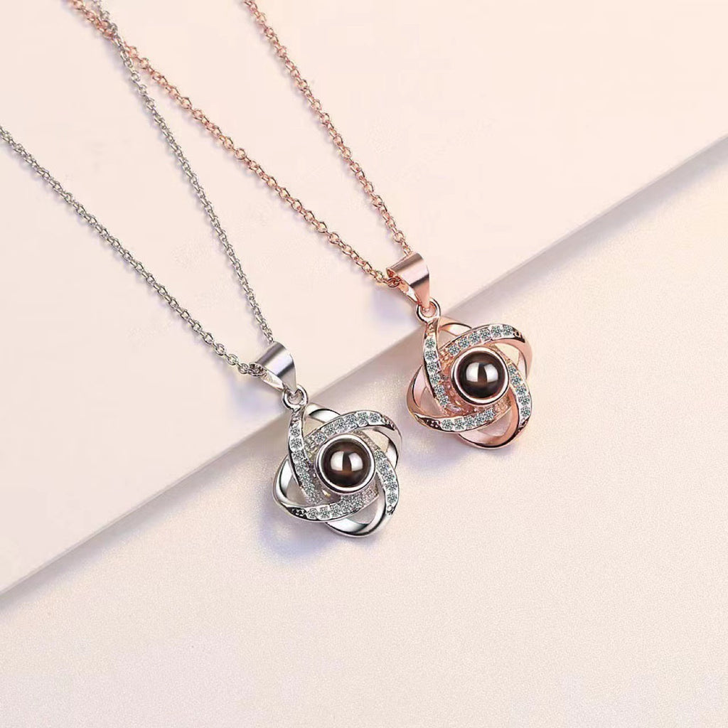 four leaf clover projection necklace - My Keepsake story