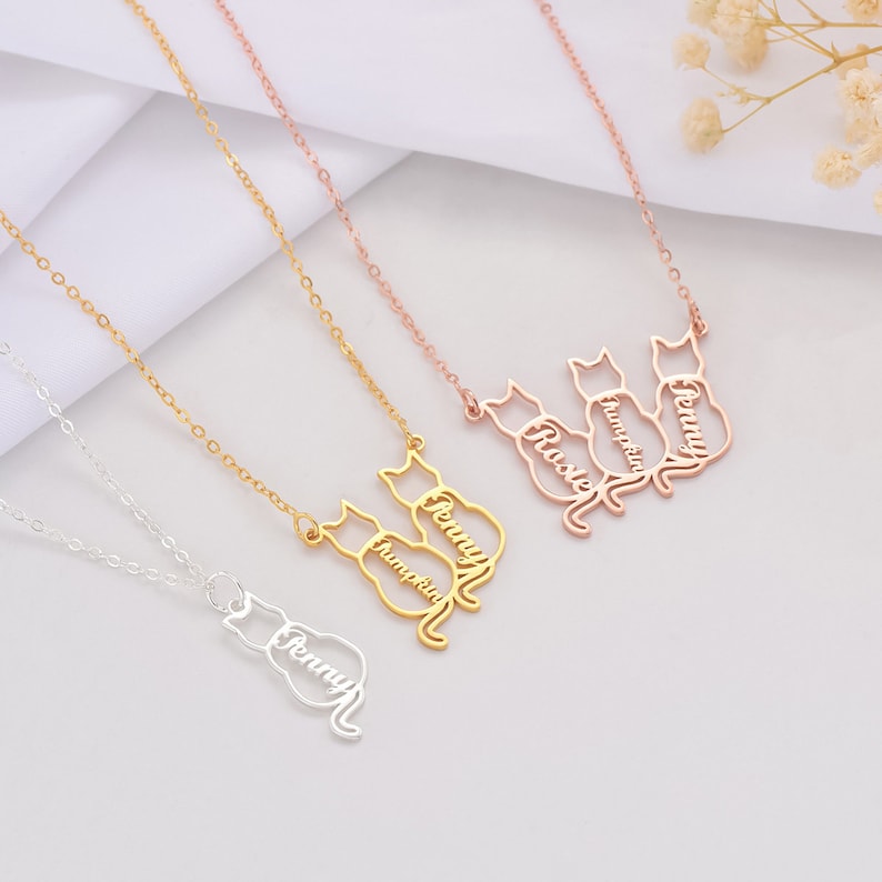 Customizable cat necklace My Keepsake story
