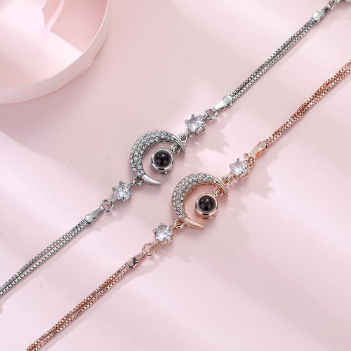Crescent Moon projection bracelet - My Keepsake Story