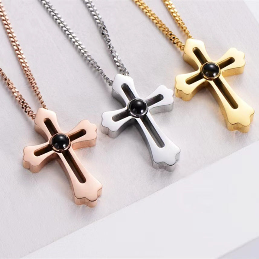 Cross Photo Projection Necklaces - My Keepsake Story