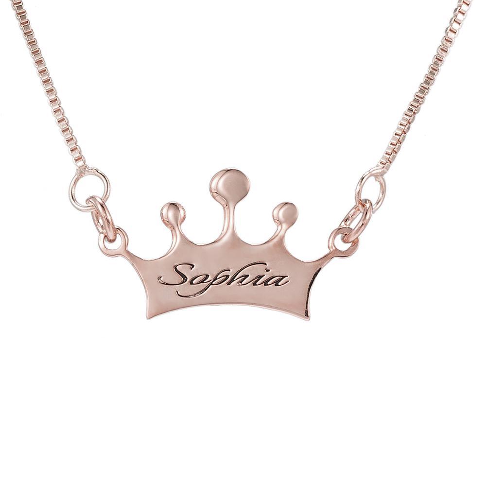 crown engraved necklace my Keepsake Story