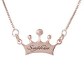 crown engraved necklace my Keepsake Story