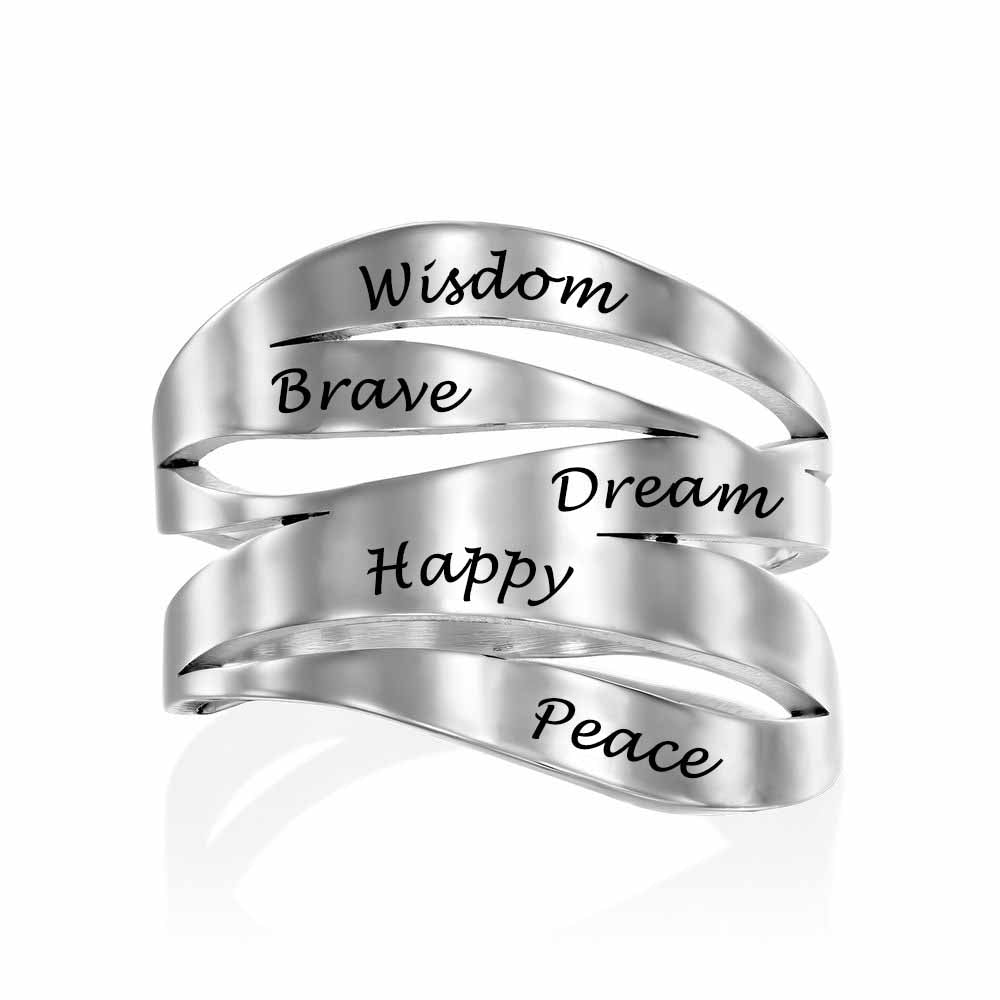 Customizable silver ring My Keepsake Story