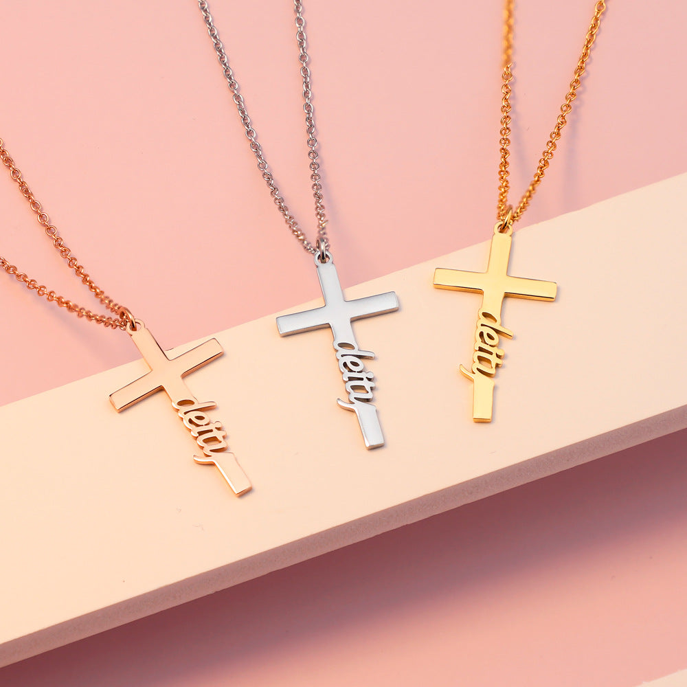 customizable cross necklace My Keepsake Story