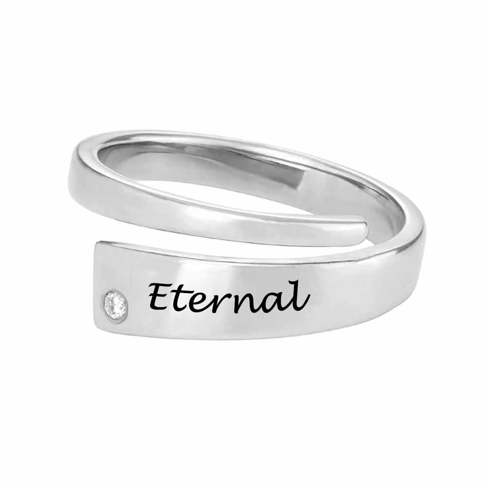 customized silver ring with diamond accent My Keepsake Story