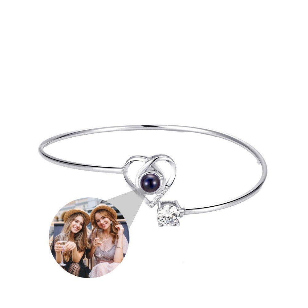 Heart Photo Projection Bracelet - My Keepsake Story