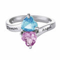 customizable hart shape stone ring My Keepsake Story
