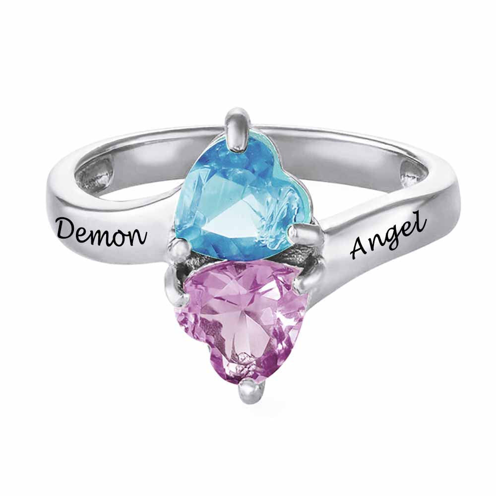 customizable hart shape stone ring My Keepsake Story