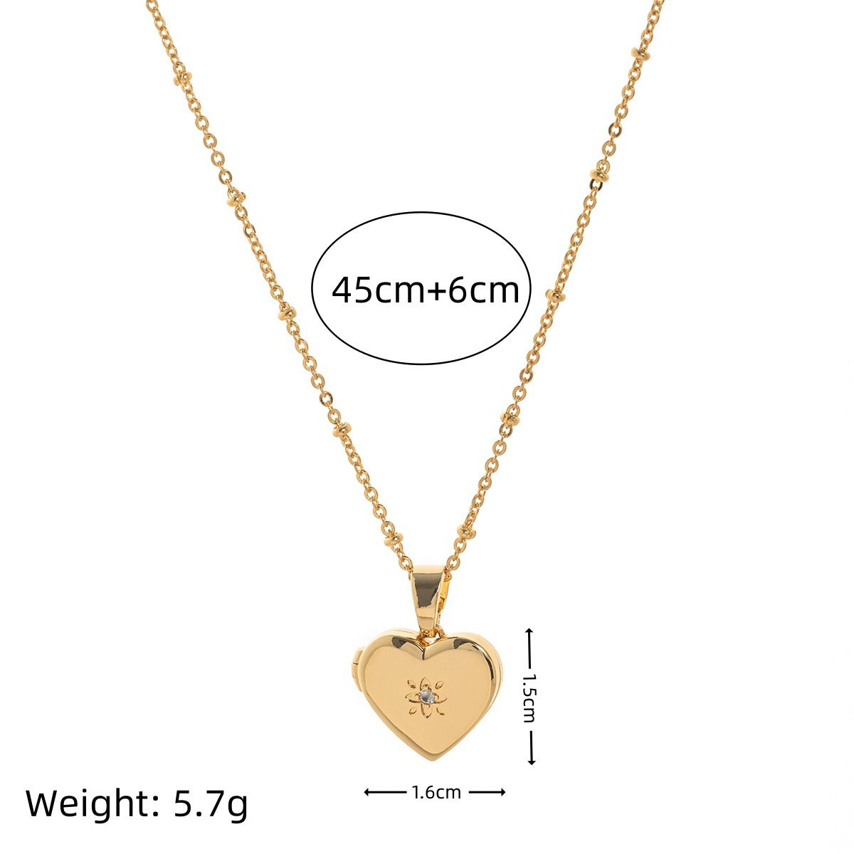 Hidden Photo Memory Necklace measurements - My Keepsake story