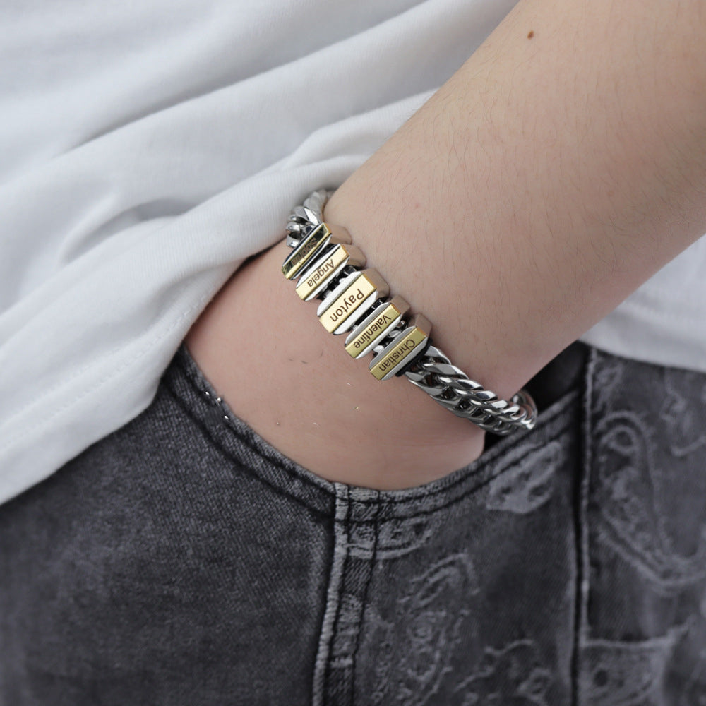 engravable cuban chain bracelet - My Keepsake story