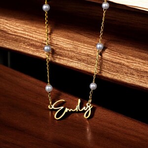 Personalized Pearl Name necklace - My Keepsake Story