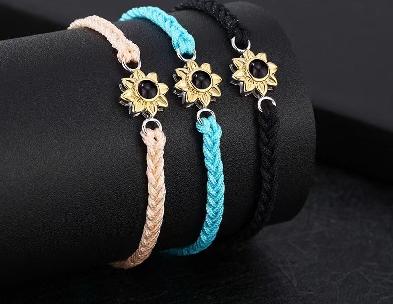 Sunflower projection bracelet - My Keepsake Story