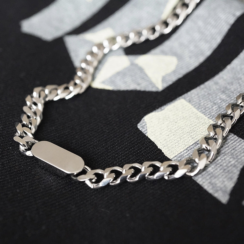 Thick Titanium Necklace with Custom Lettering My Keepsake Story