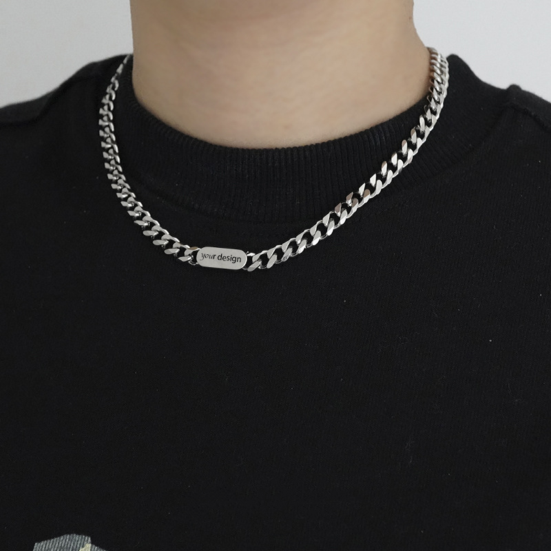 Titanium Necklace with Custom Lettering My Keepsake Story