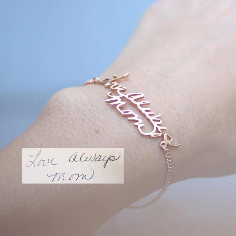 beautiful handwriting custom bracelet My Keepsake Story