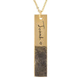 gold colored necklace customized My Keepsake story