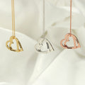 double heart engraved necklace My Keepsake Story