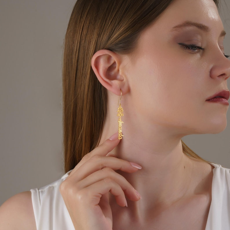 personalized name earrings - My Keepsake Story