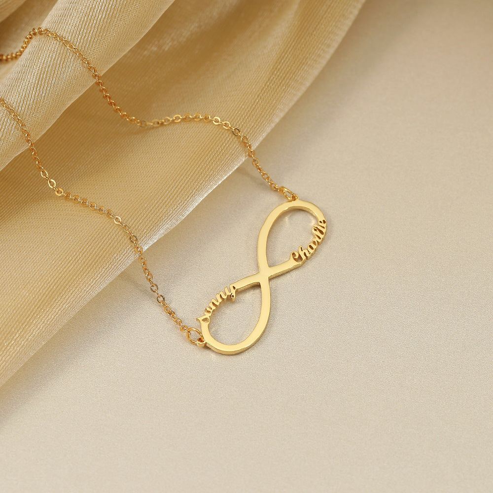 gold customizable infinity necklace My Keepsake Story