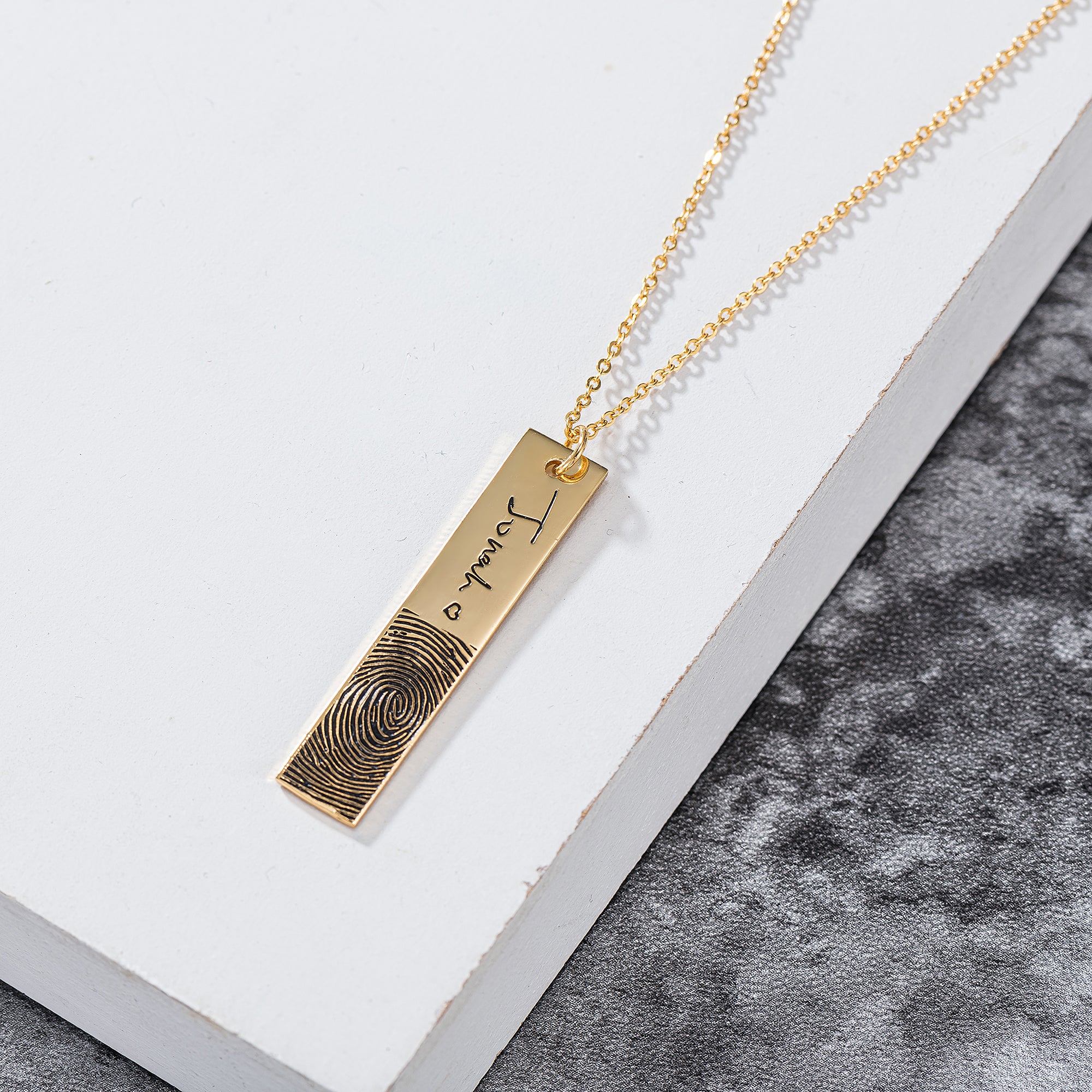 gold necklace with handwritten signature My Keepsake Story