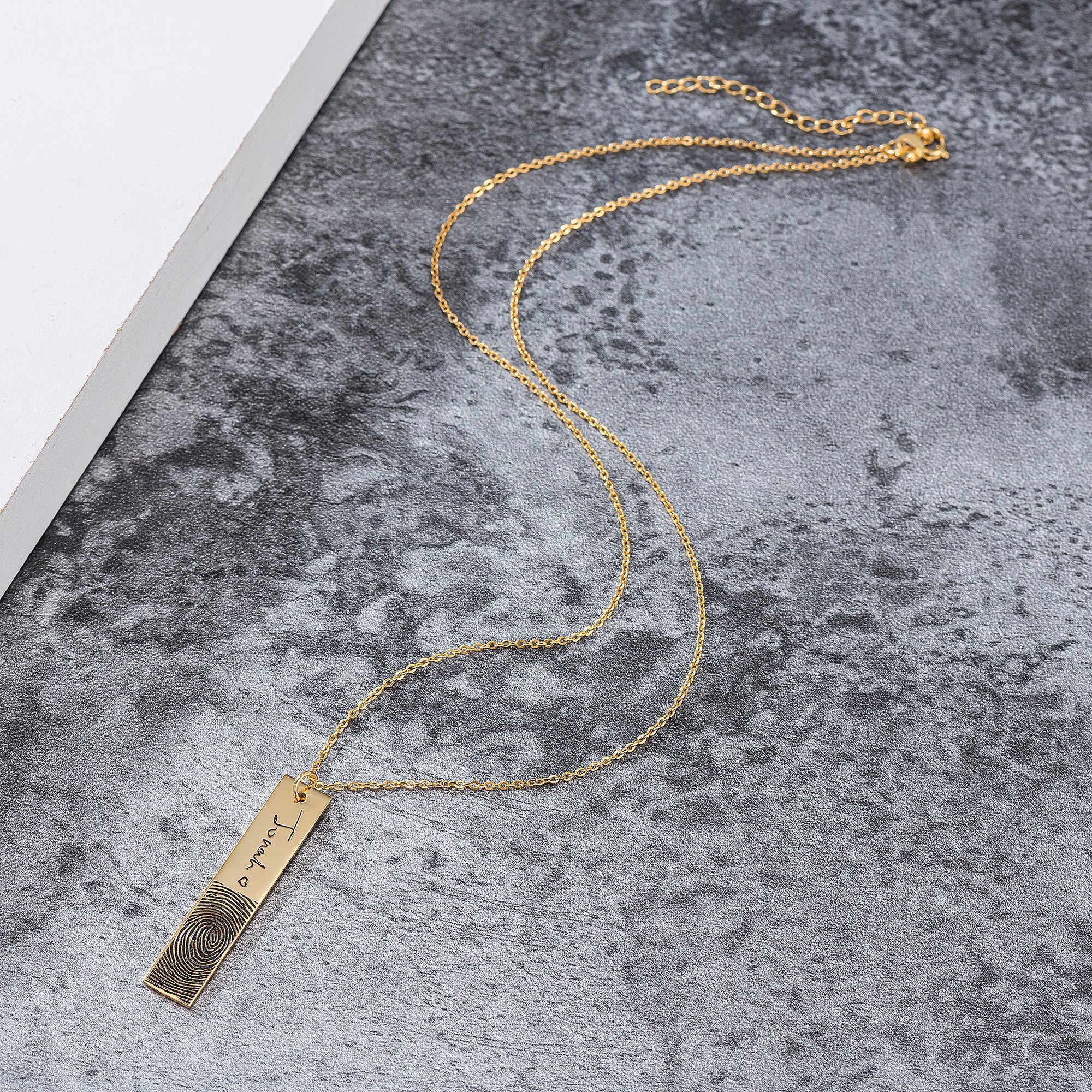 fingerprint and handwriting necklace My Keepsake Story