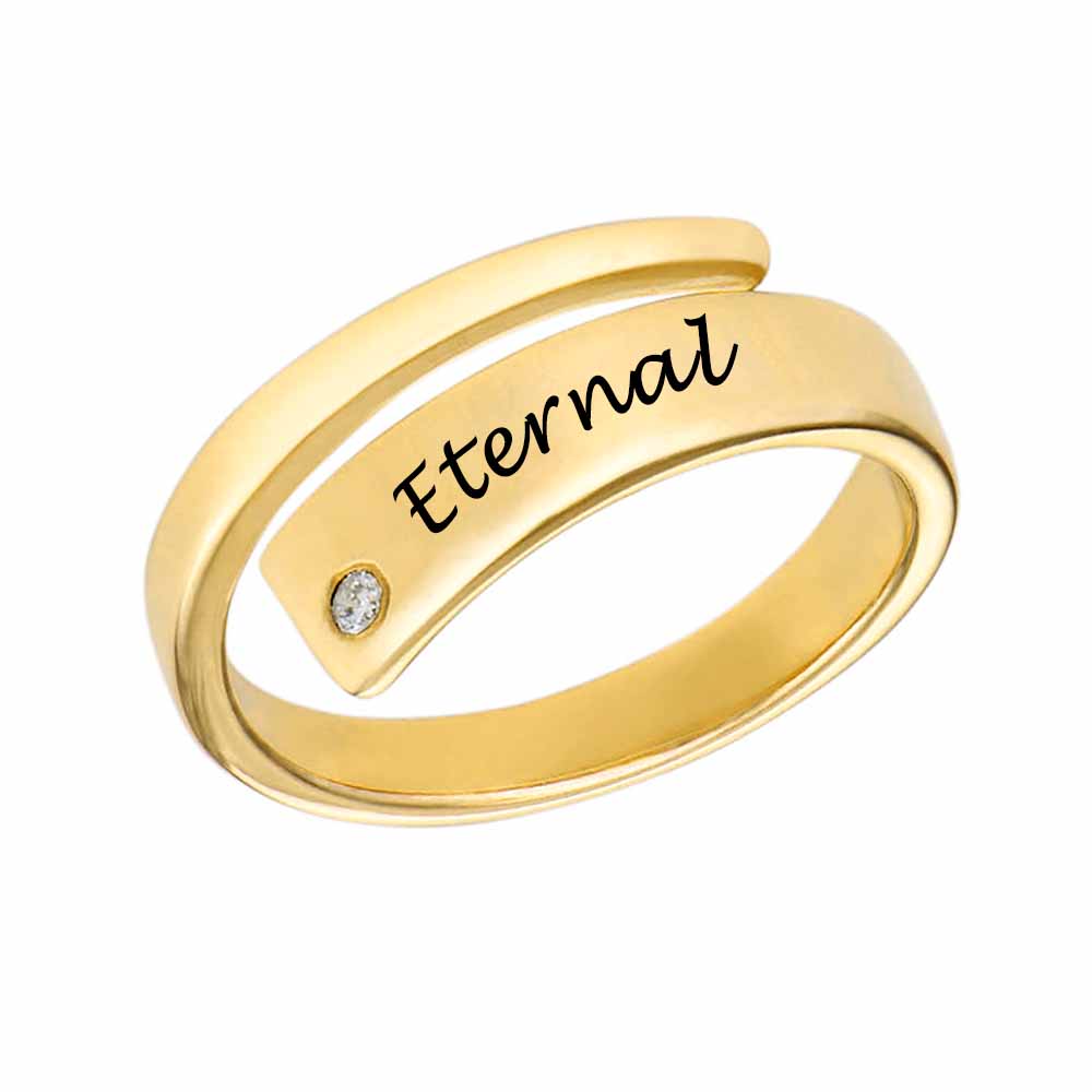 customized gold ring with diamond accent My Keepsake Story