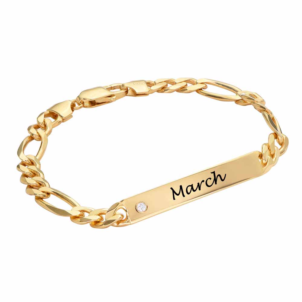 gold bracelet customizable with diamond My Keepsake Story