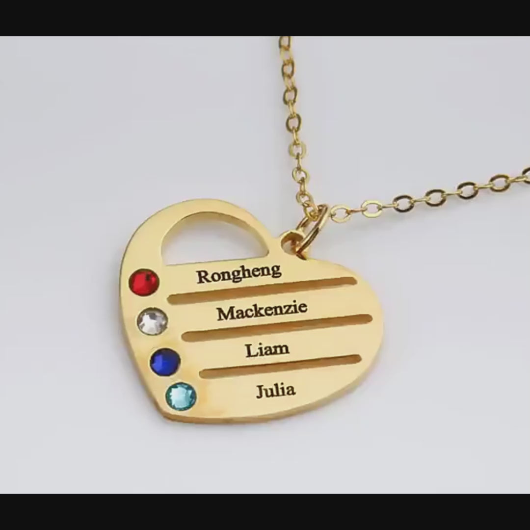 customized birthstone necklace video