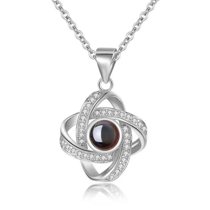 beautiful four leaf clover projection necklace - My Keepsake story