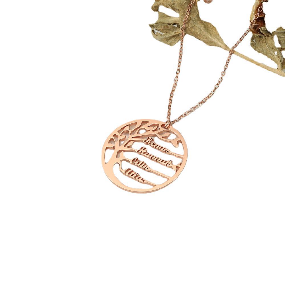 rose gold tree of life necklace - My Keepsake Story