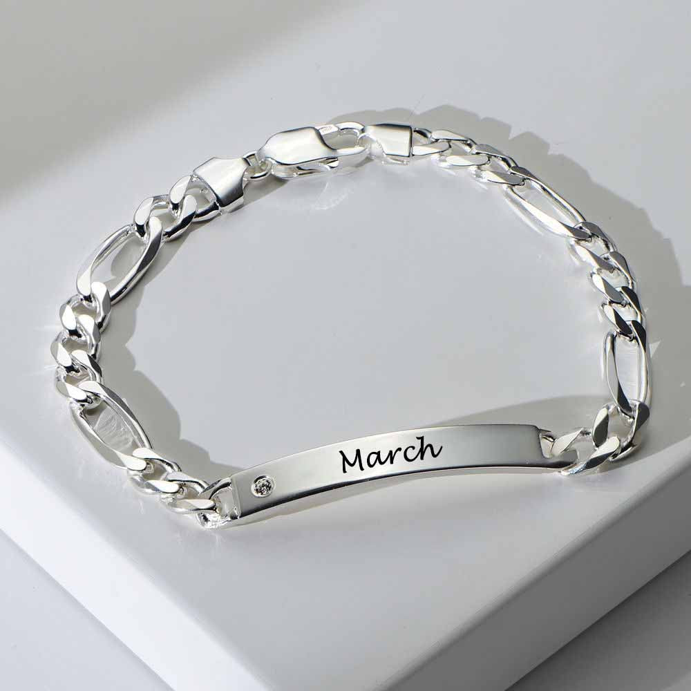 unisex silver engraving bracelet My Keepsake Story