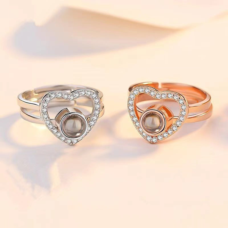 two in one design projection ring